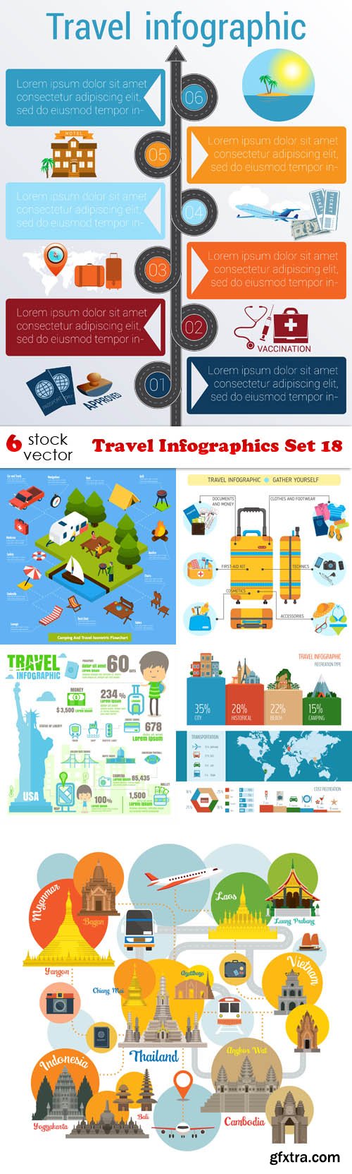 Vectors - Travel Infographics Set 18