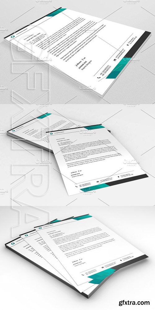 CreativeMarket - Letterhead Template-V16 1716991