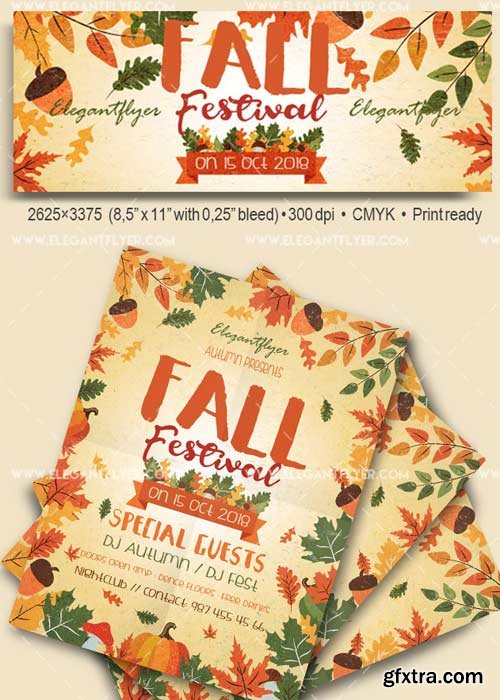 Fall Festival V33 Flyer PSD Template + Facebook Cover