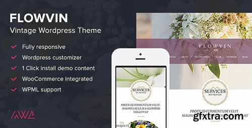 ThemeForest FlowVin - Vintage Flower Shop WordPress Theme 9924042