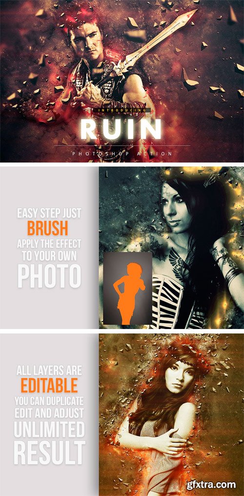 CM - Ruin Photoshop Action 1757737