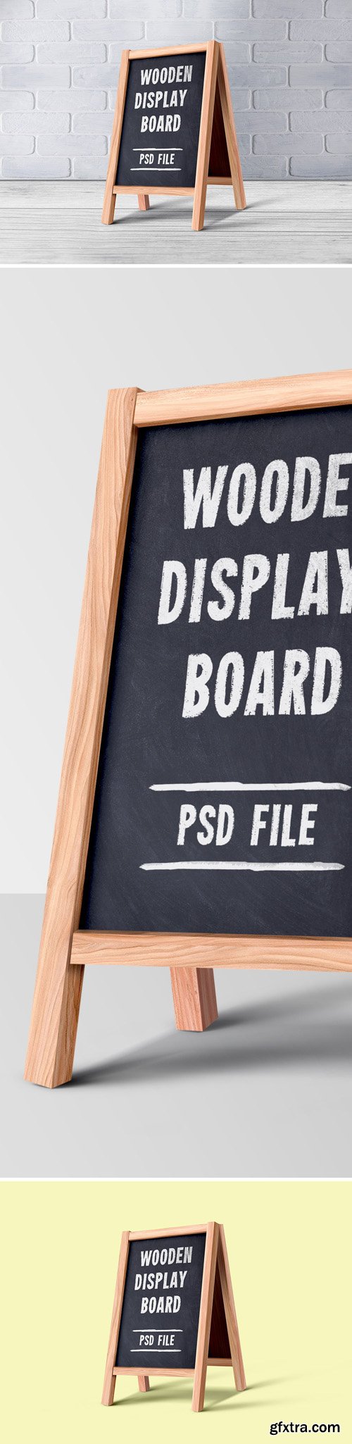 PSD Mock-Up - Wooden Menu Display Board