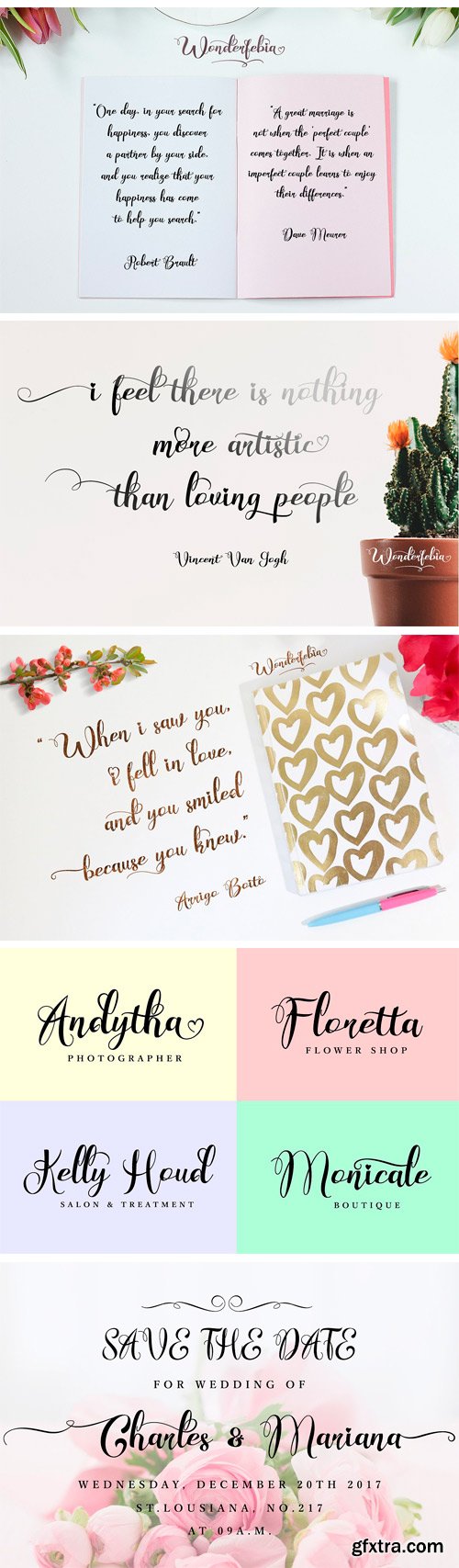 CM - Wonderfebia - Script Wedding Font 1740058