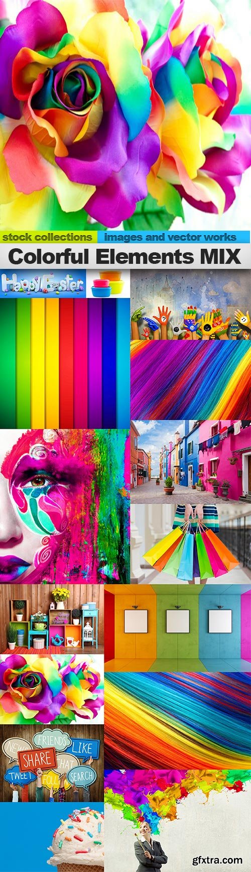 Colorful Elements MIX, 15 x UHQ JPEG