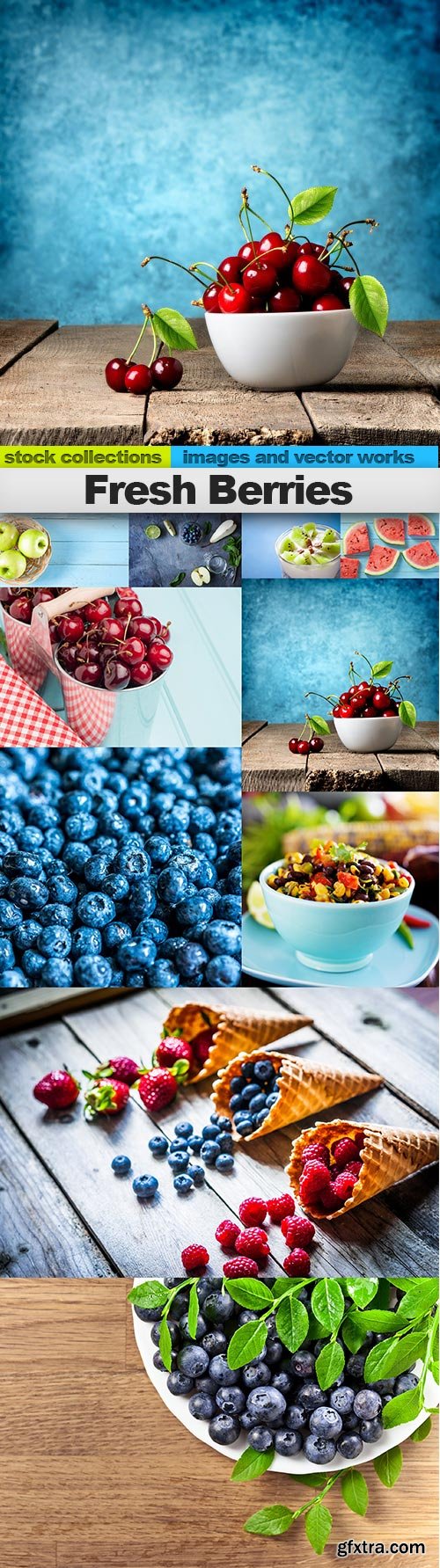 Fresh Berries, 10 x UHQ JPEG