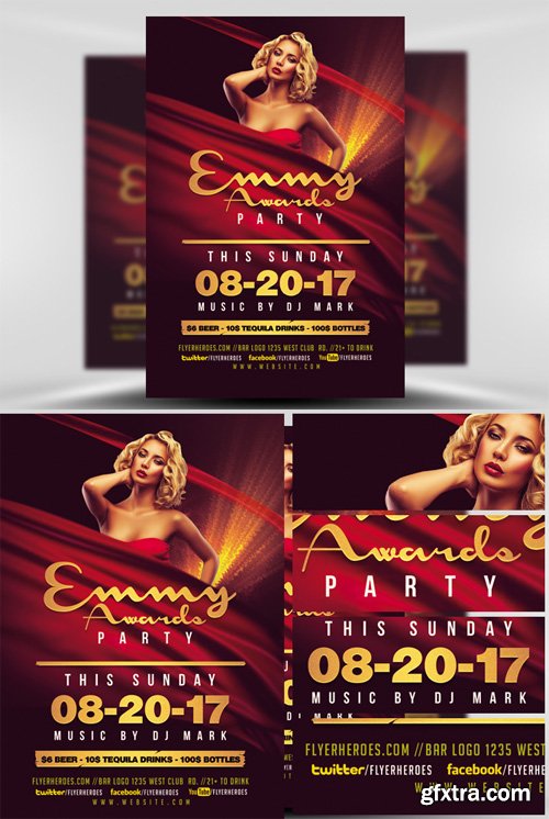 Emmy Awards Party Flyer Template