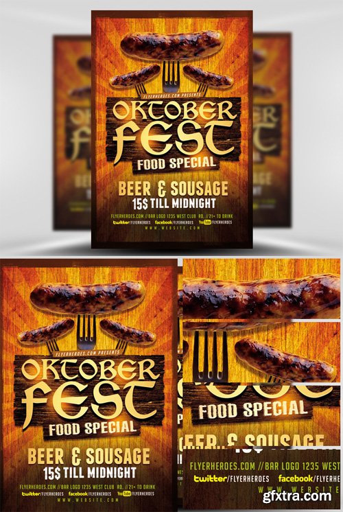 OktoberFest Food Flyer Template V2