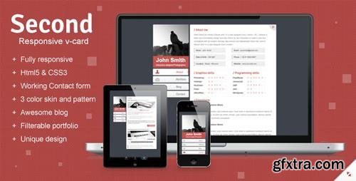 ThemeForest - Second Responsive V-card Template (Update: 13 August 13) - 2644479