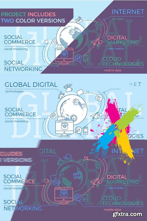 Global Digital World Infographic - After Effects