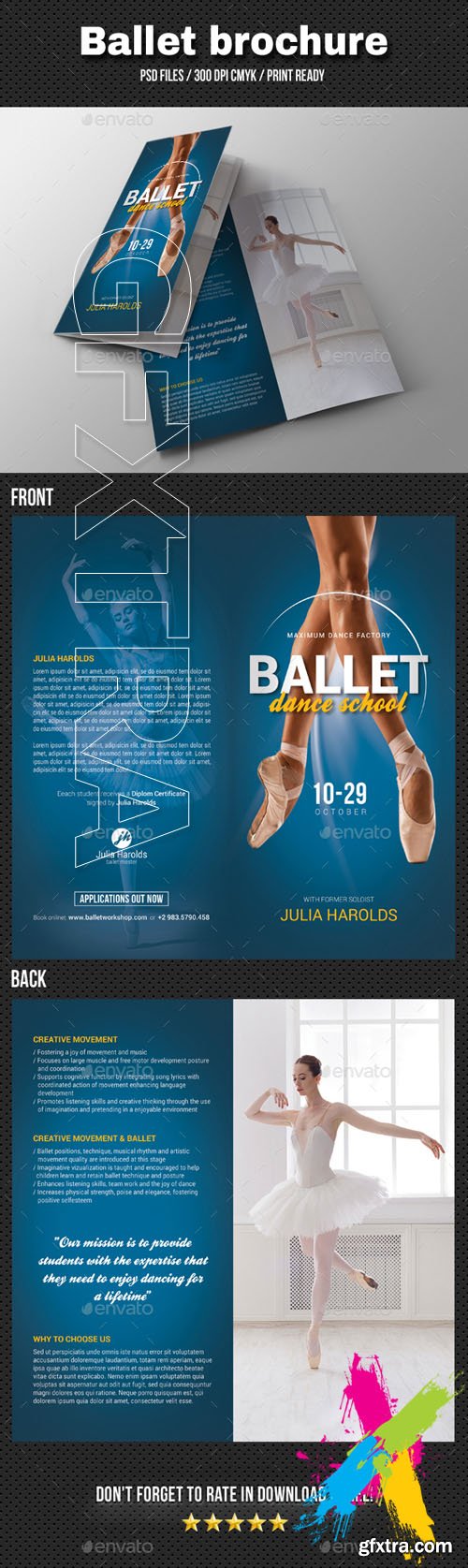 GraphicRiver - Ballet Workshop Bi-Fold Brochure 20516024