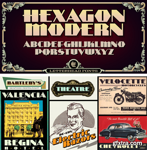 LHF Hexagon Modern Font Family