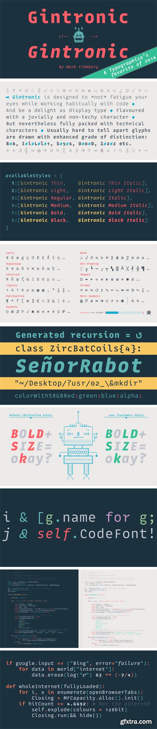 Gintronic Font Family