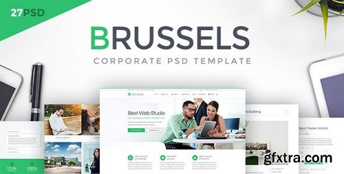 ThemeForest - Brussels - Corporate PSD Template 20370955