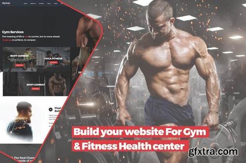 Build your website For Gym & Fitness Health center PSD Template