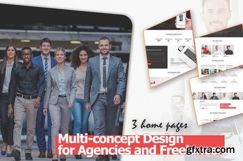 Multi-concept Design for Agencies and Freelancers PSD Template