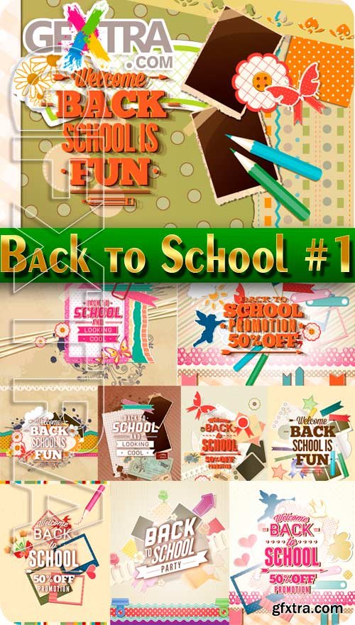 10 eps Back to school #1 - Stock Vector