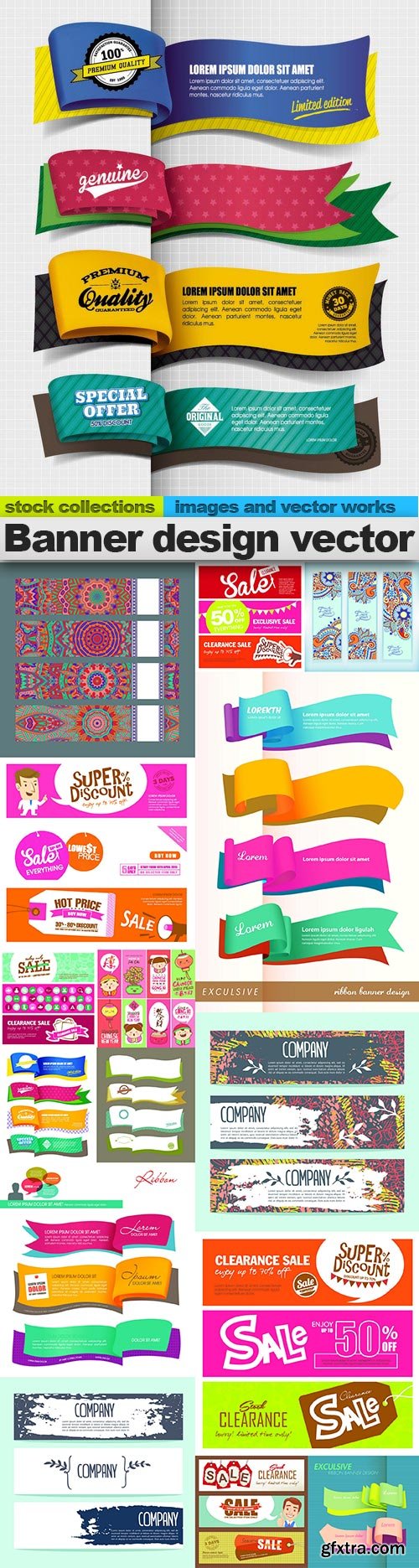 Banner design vector, 15 x EPS