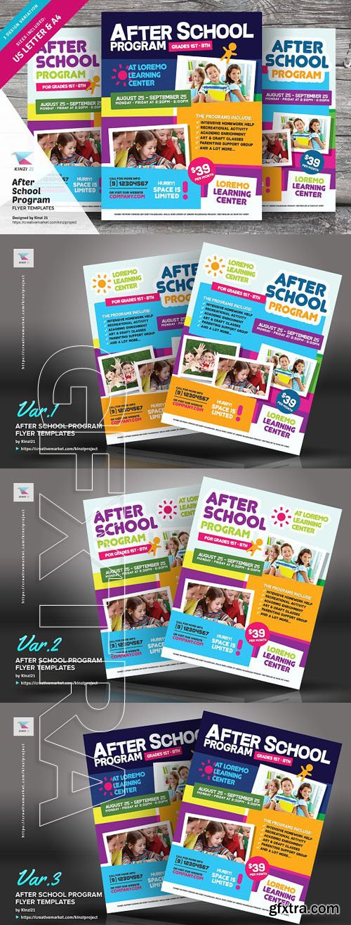 CreativeMarket - After School Program Flyer Templates 1777596