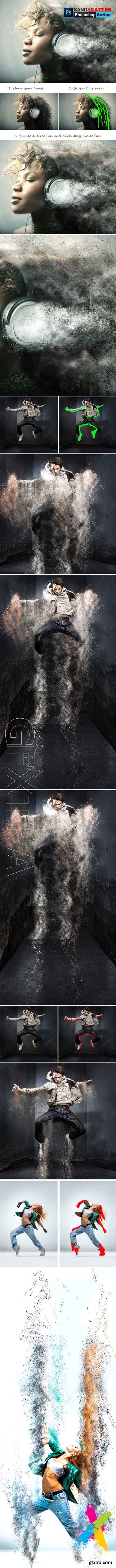 GraphicRiver - Sand Scatter Photoshop Action 20435022