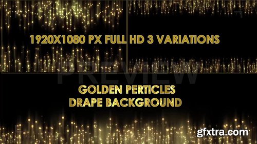 MA - Gold Particles Drape Background