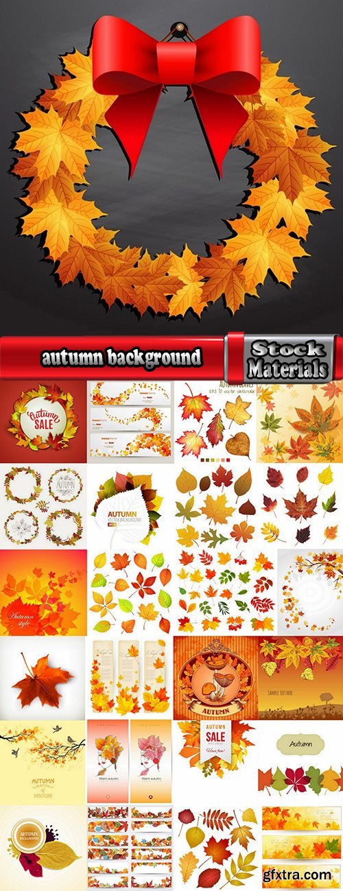 autumn background is a picture poster flyer banner leaf tree EPS 25