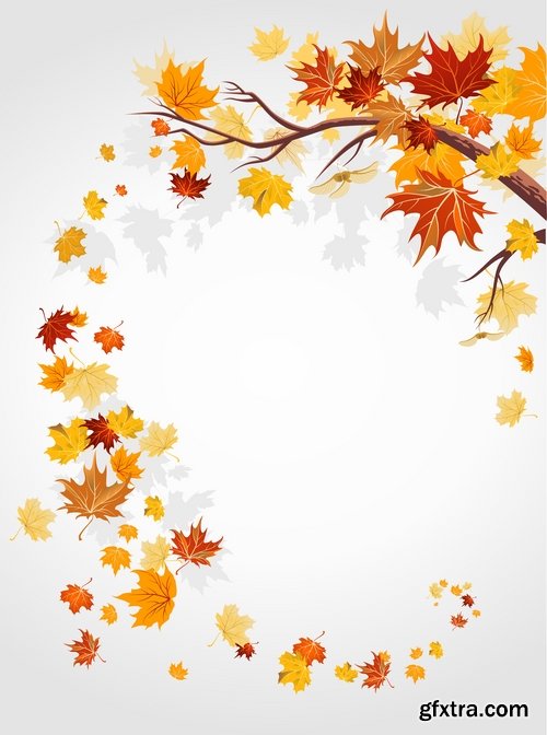 autumn background is a picture poster flyer banner leaf tree EPS 25