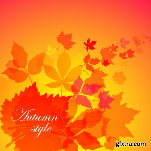 autumn background is a picture poster flyer banner leaf tree EPS 25