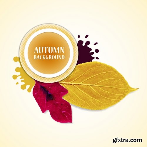 autumn background is a picture poster flyer banner leaf tree EPS 25