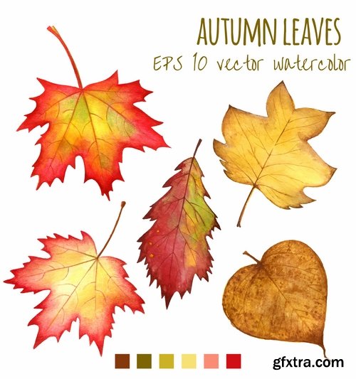 autumn background is a picture poster flyer banner leaf tree EPS 25