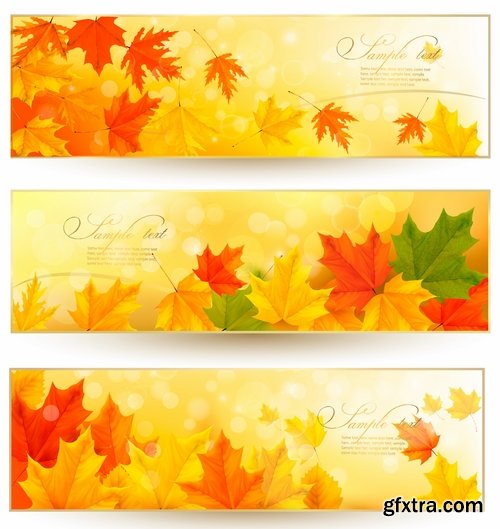 autumn background is a picture poster flyer banner leaf tree EPS 25