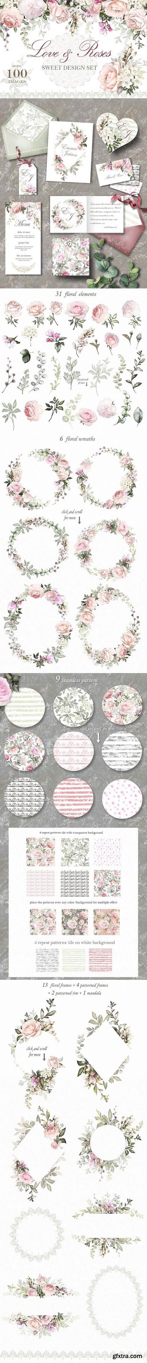 CM - Love & Roses. Floral Design set 1728937