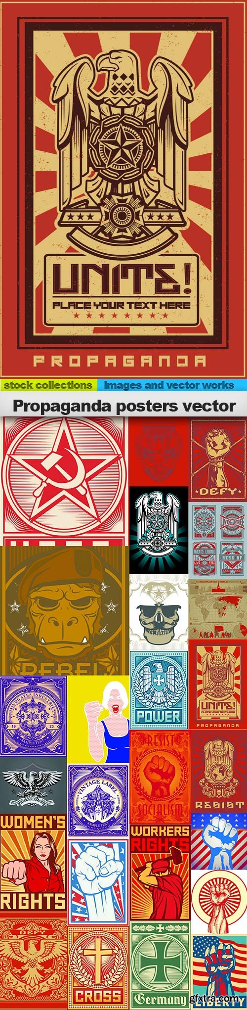 Propaganda posters vector,  25 x EPS