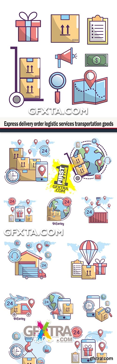 Express delivery order logistic services transportation goods