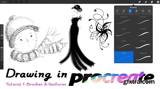 Drawing in Procreate! Learning the basics (1/2). Tutorial 1: Brushes & Gestures