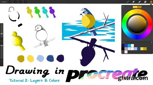 Drawing in Procreate! Learning the basics (2/2). Tutorial 2: Layers & Colors.