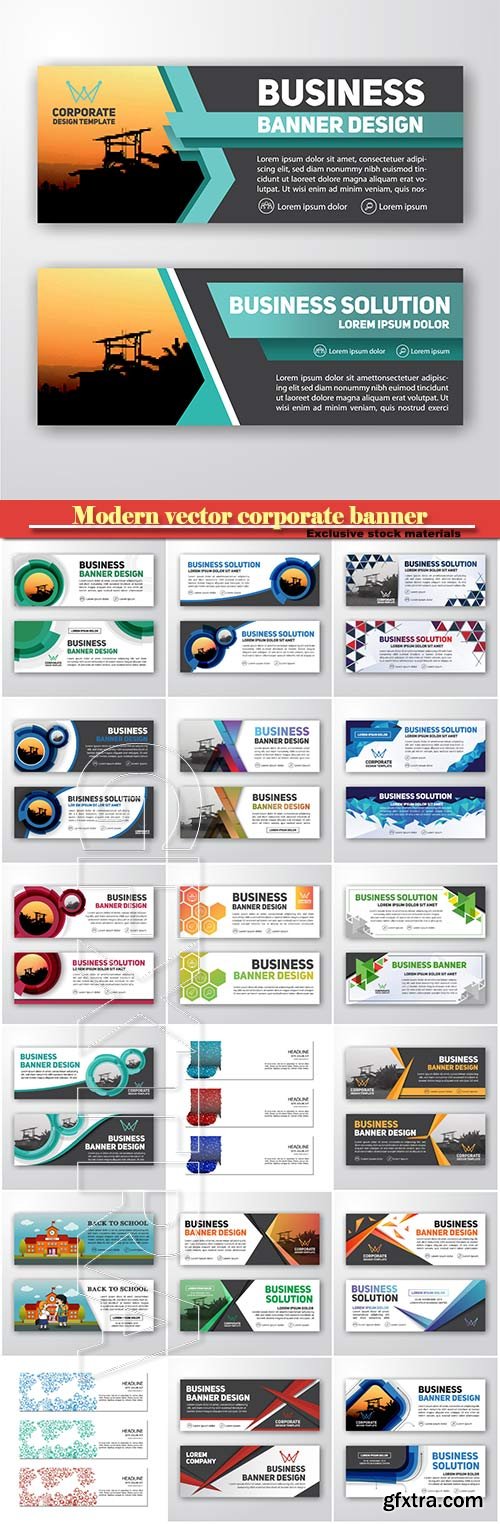 Modern vector corporate banner background