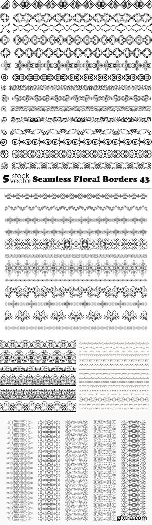 Vectors - Seamless Floral Borders 43