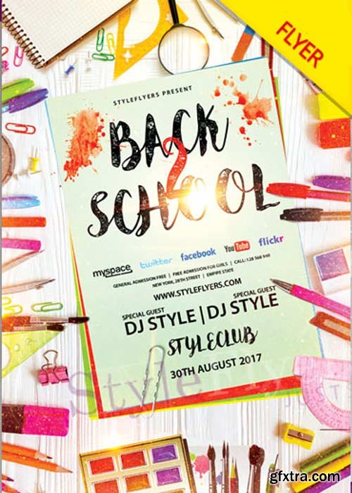 Back 2 School V42 PSD Flyer Template