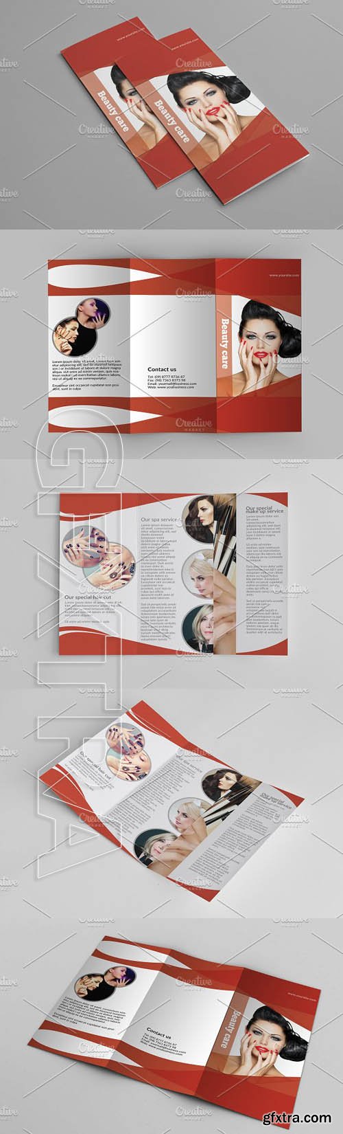 CreativeMarket - Trifold Beauty Salon Brochure - V745 1681777