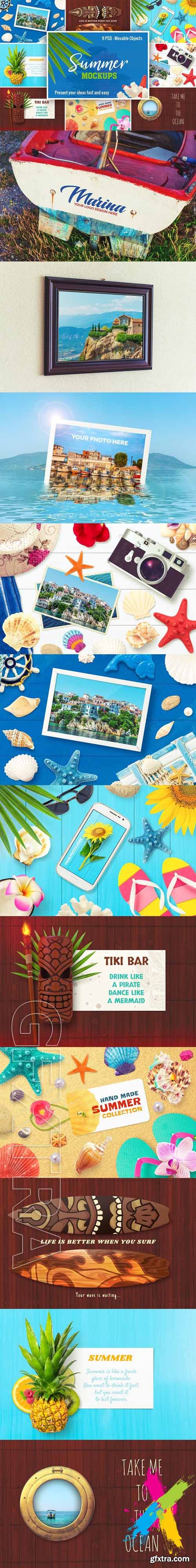 CreativeMarket - 9 Summer Mockups 1776853