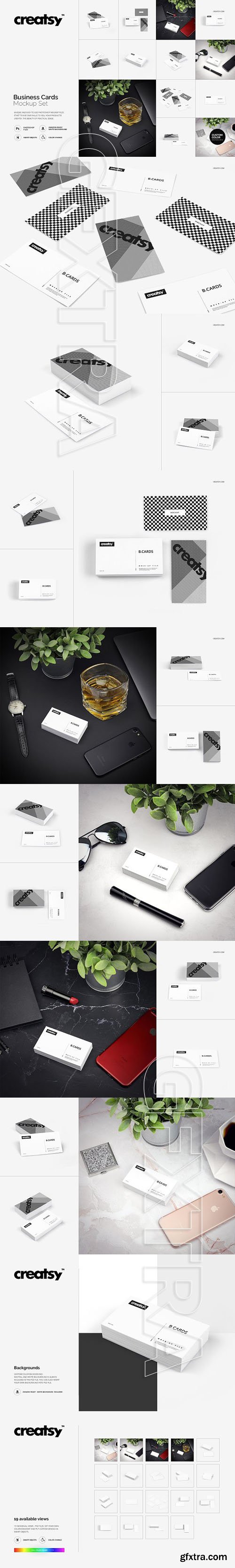 CreativeMarket - Business Cards Mockup Set 1777702