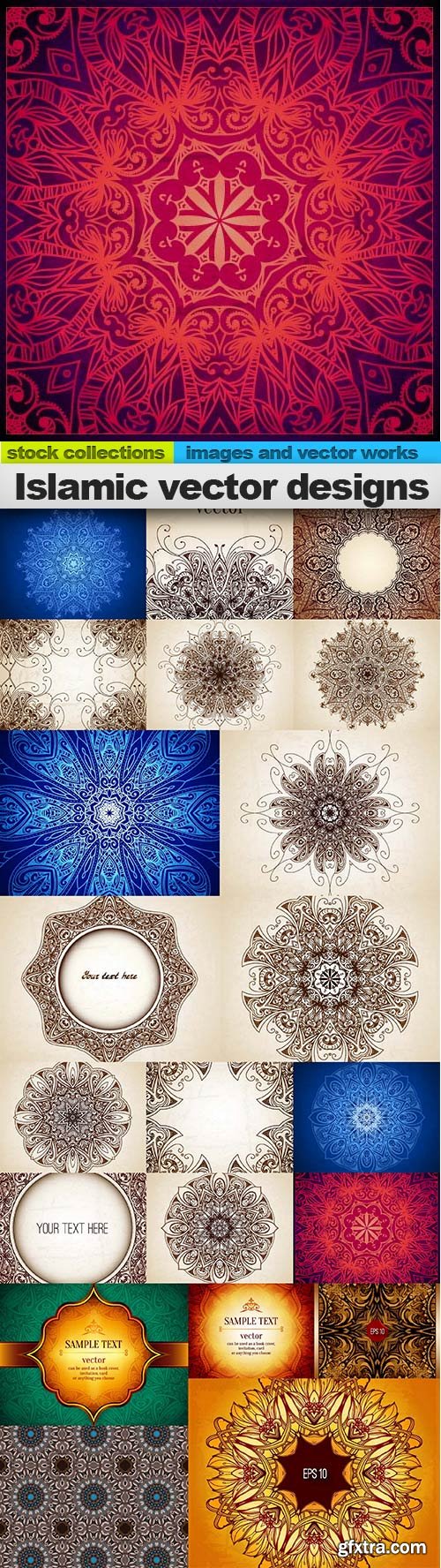 Islamic vector designs,  21 x EPS