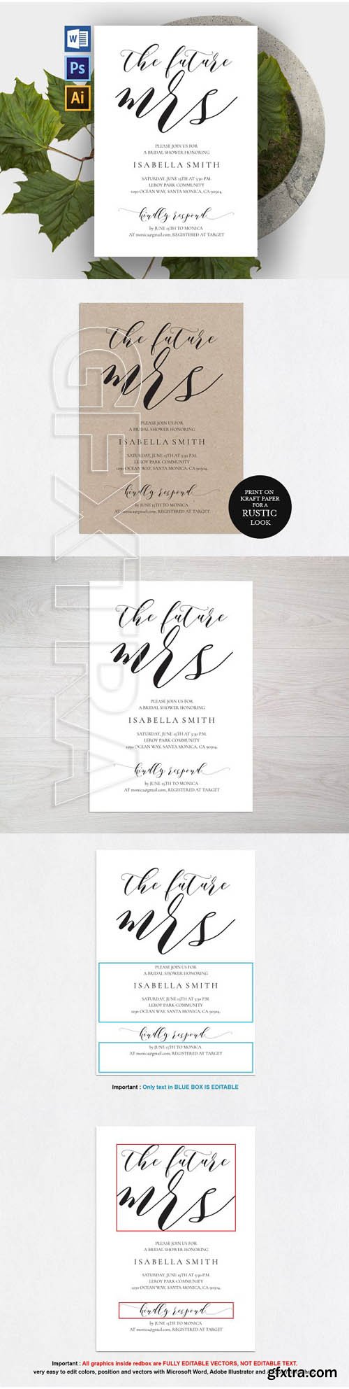 CreativeMarket - Bridal Shower Invitation Wpc308 1765226