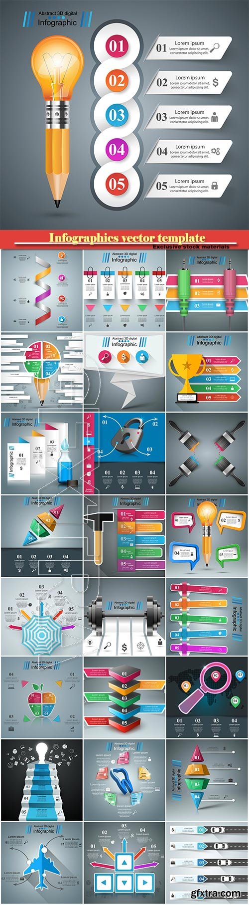 Infographics vector template for business presentations or information banner # 9