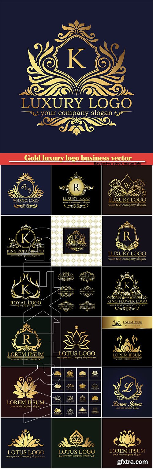 Gold luxury logo business vector illustration # 33