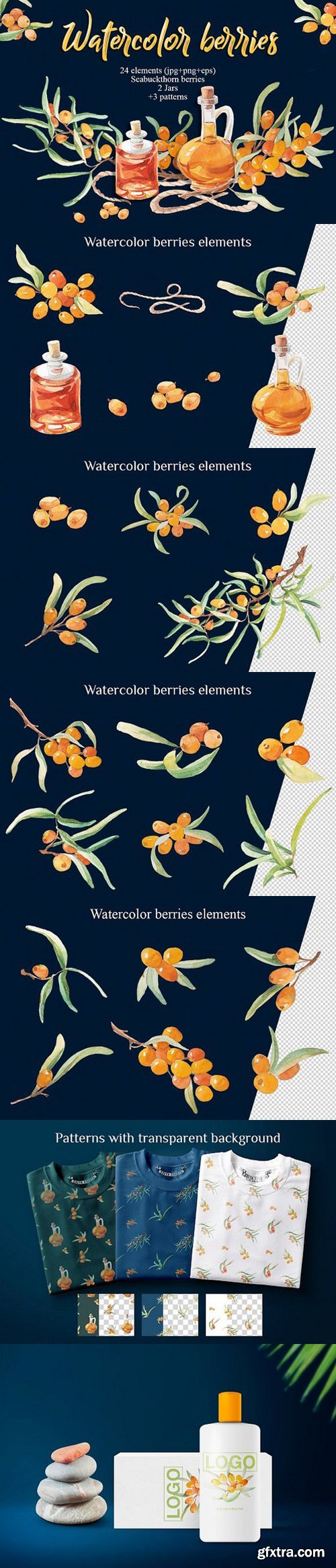 CM - WATERCOLOR sea buckthorn 1743604