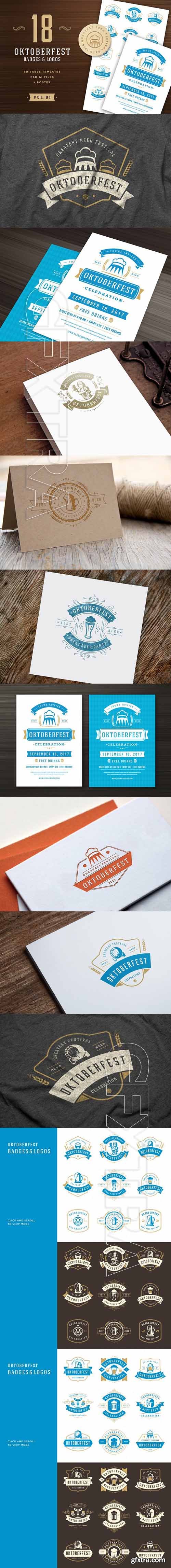 CreativeMarket - Oktoberfest badges and logos 1759345