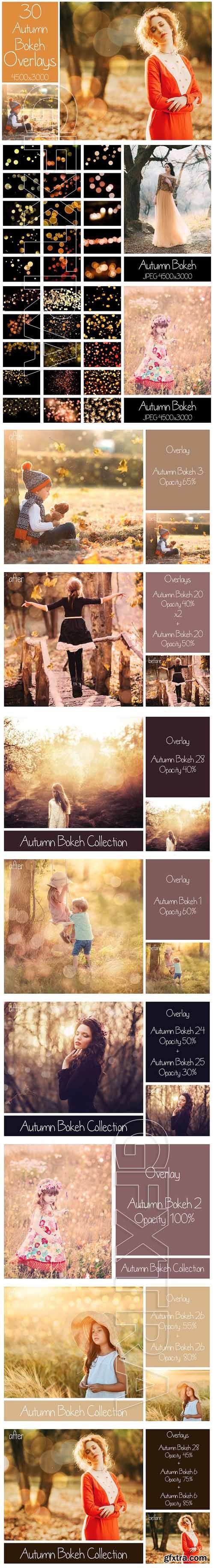 CreativeMarket - 30 Autumn Bokeh Overlays 1739232