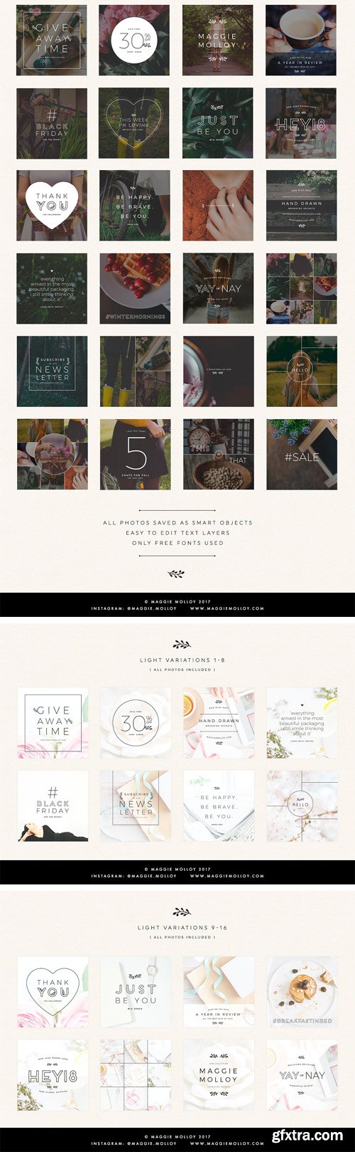 CM - Wildflowers Instagram Template Pack 1758194