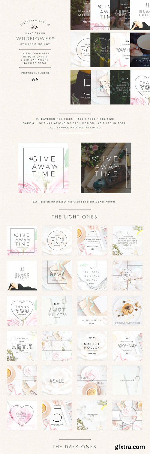 CM - Wildflowers Instagram Template Pack 1758194